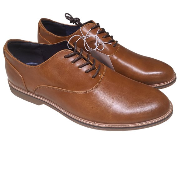 NWT Men's Steve Madden Tan Brown Oxford Casual Dress Shoes - Many Sizes - Picture 1 of 5